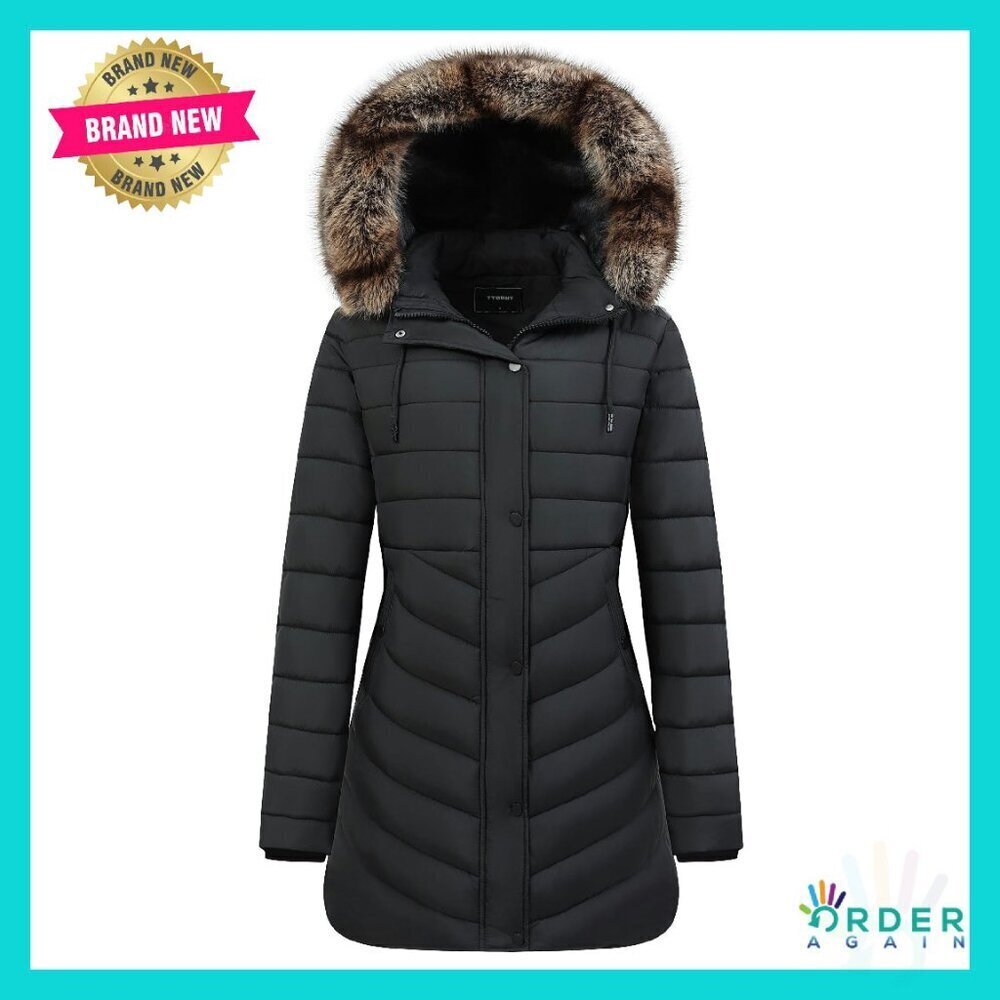 Long Winter Coat Waterproof Puffer Jacket Thickened Down Parka With Hood